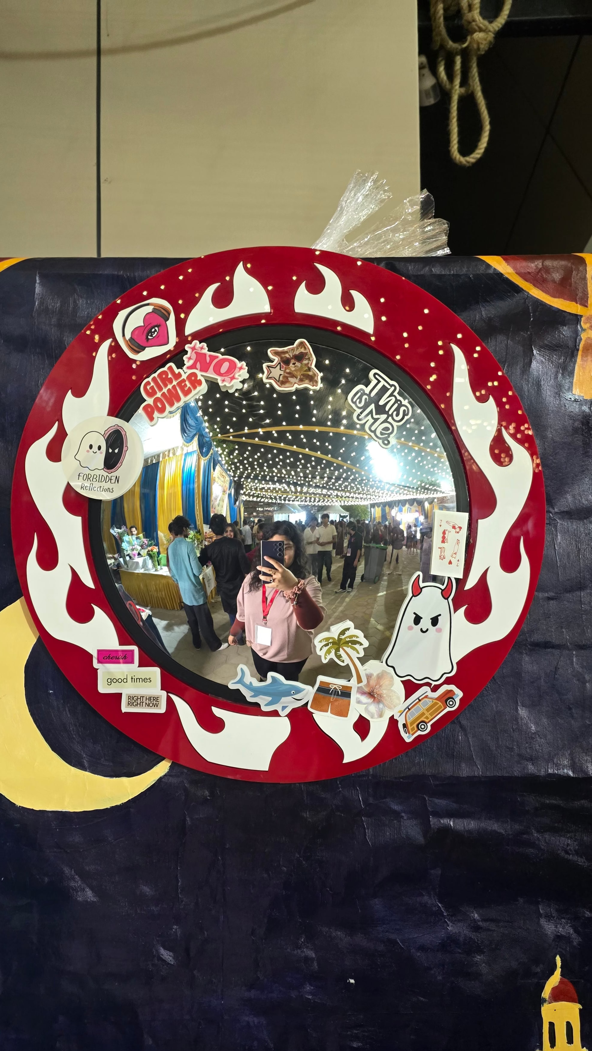 Flame Convex Mirror