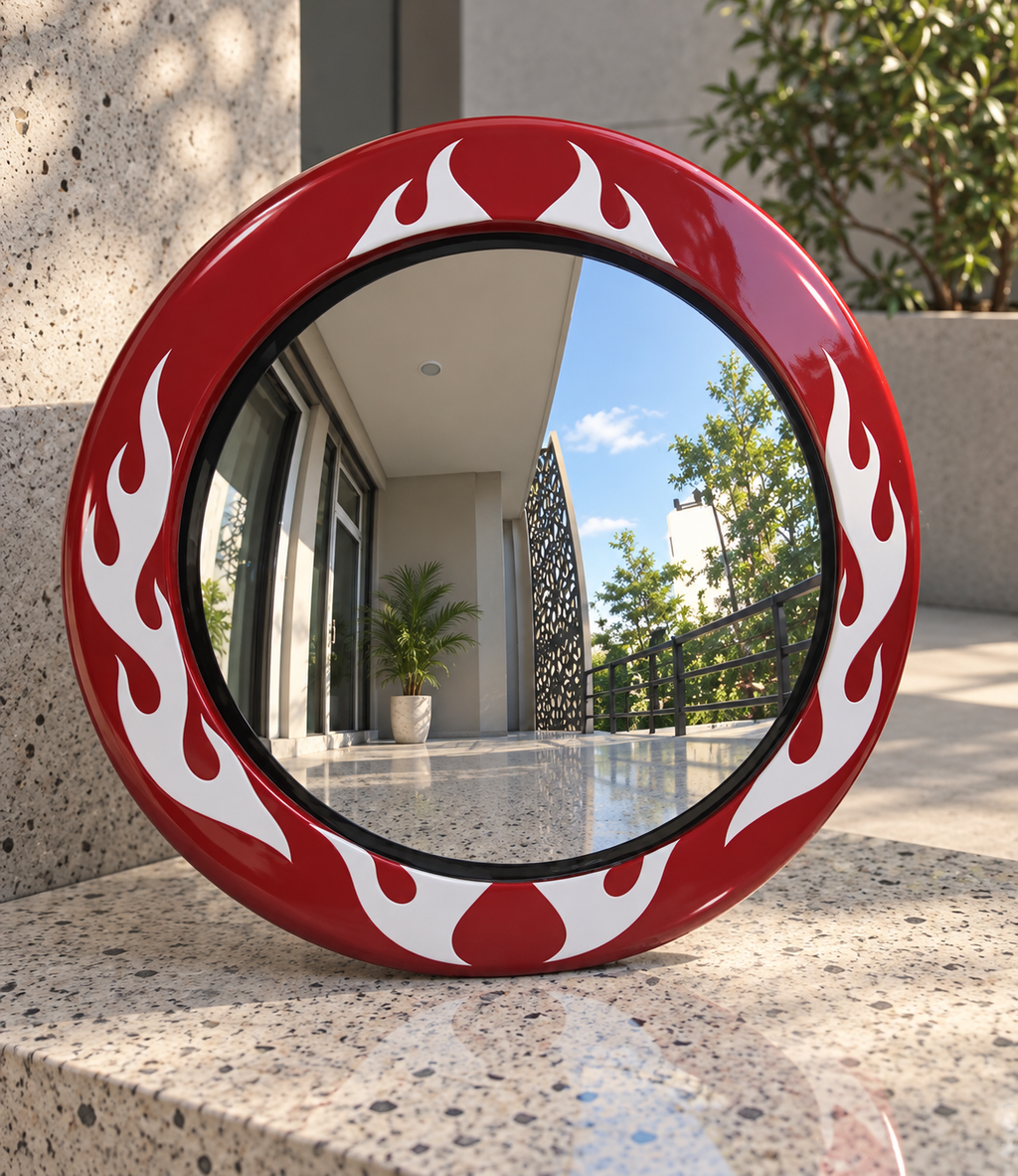 Flame Convex Mirror
